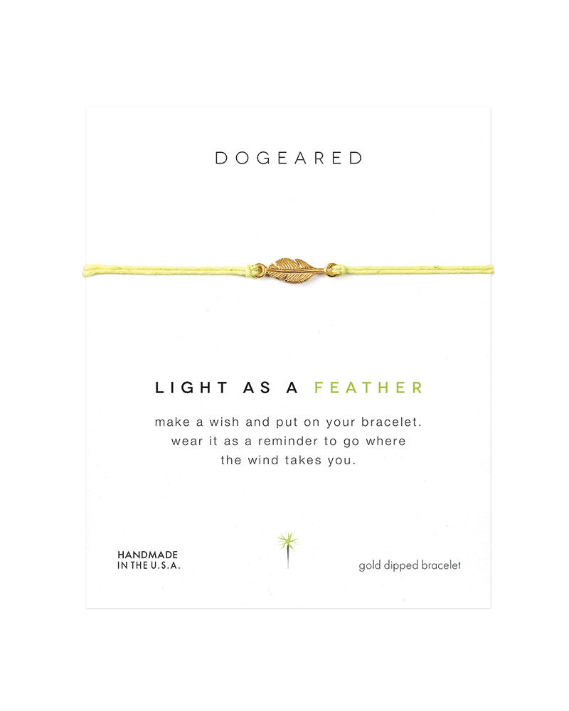 gold light as a feather bracelet dogeared