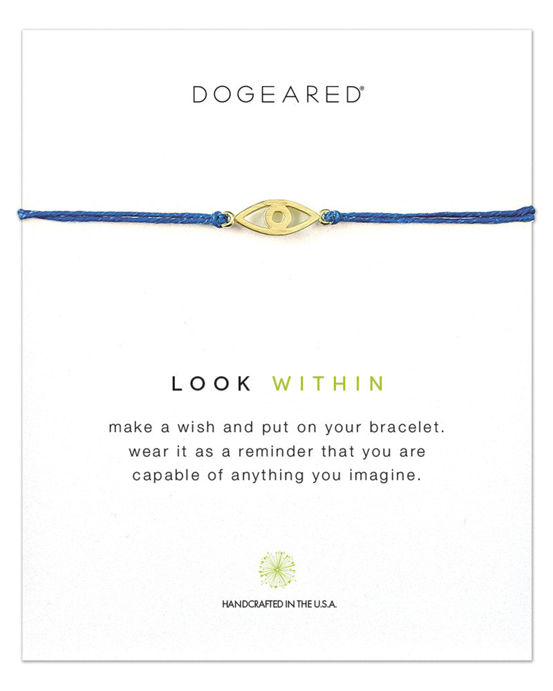 look within dogeared blue bracelet