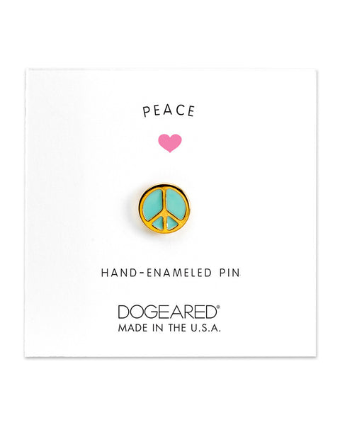gold peace sign enamel pin dogeared