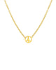 dogeared peace sign charm necklace