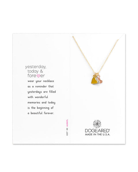 tiny hearts dogeared necklace