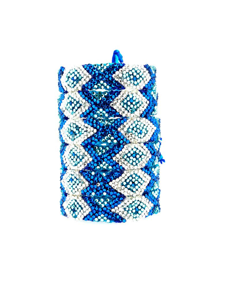 Doloris Petunia Blue Bell Swarovski Crystal Friendship Bracelet