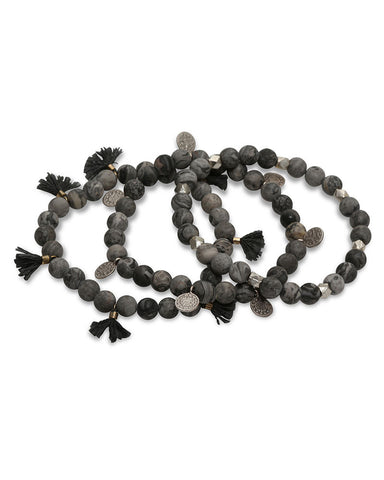 shades of grey bracelet set