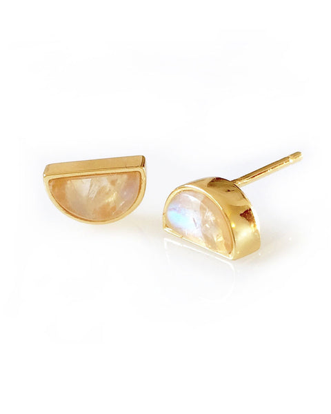 gold designer earrings by elizabeth stone studs womens summer collection jewelry