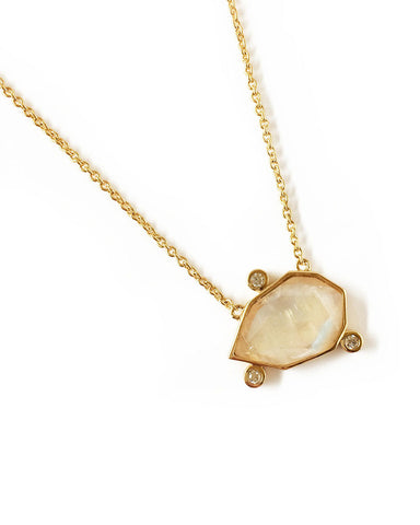 gold gemostone necklace womens jewelry designer elizabeth stone