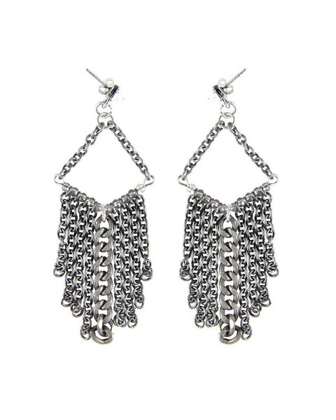 Ettika Silver Chain Earrings