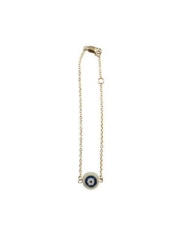 Tiny Blue Evil Eye Gold Bracelet Fashion Jewelry