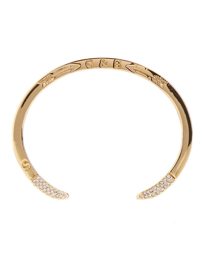 Giles & Brother  Gold Double Spike Pave Cuff – Online Jewelry
