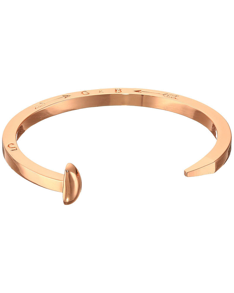 Skinny Railroad Spike Cuff In 14K Rose Gold