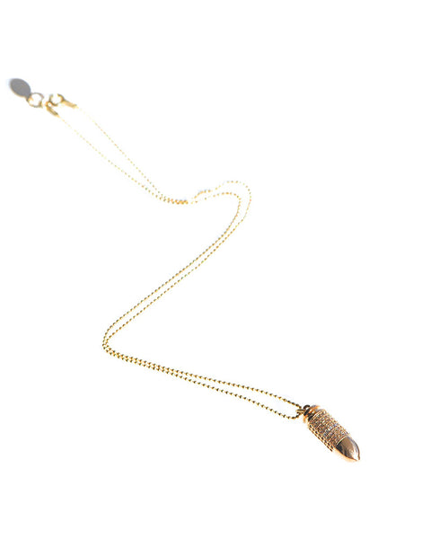 Gina Cueto Gold Bullet of Love Necklace 