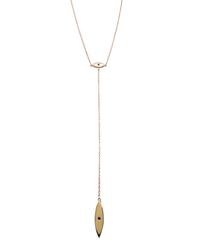 Evil Eye Lariat Necklace Gina Cueto
