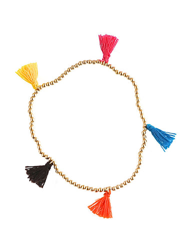 Mini Multi Colored Tassel Bracelet