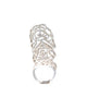 Silver Hinged Pave Ring Rosa from Gina Cueto