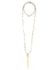 Gold & Gray | Amazonite Bone Spike Necklace