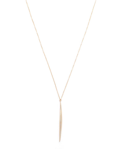 Gold and Gray Small Gold Spike Necklace