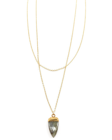 Labrodorite Arrowhead Necklace