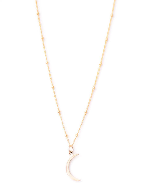 Gold & Gray | Mini Gold Crescent Necklace