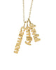 vertical mini name plate necklace gold