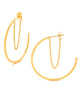 Gorjana earrings hoop and chain gold