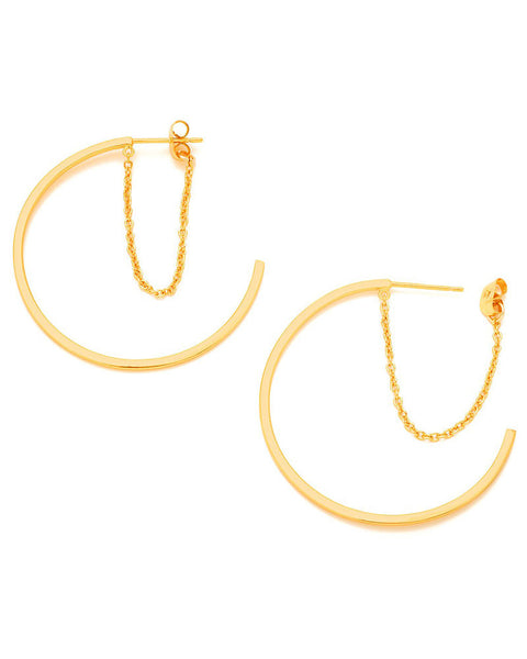 Gorjana Cameron Layered Hoop Earrings Side