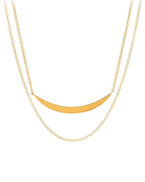 gorjana crescent layered chain necklace