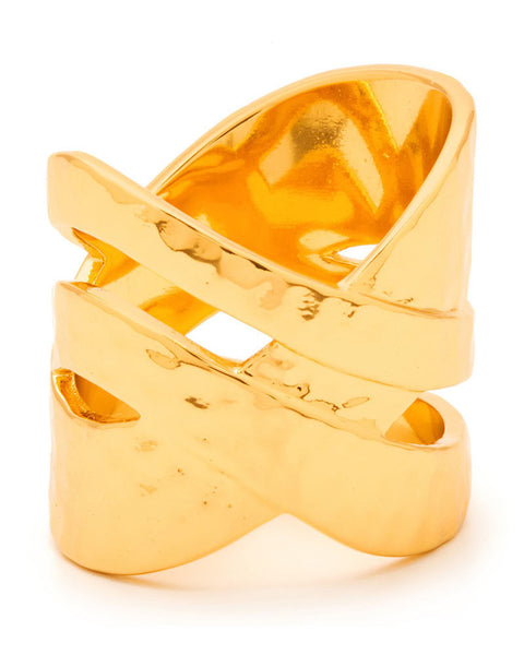 Gorjana gold criss cross ring