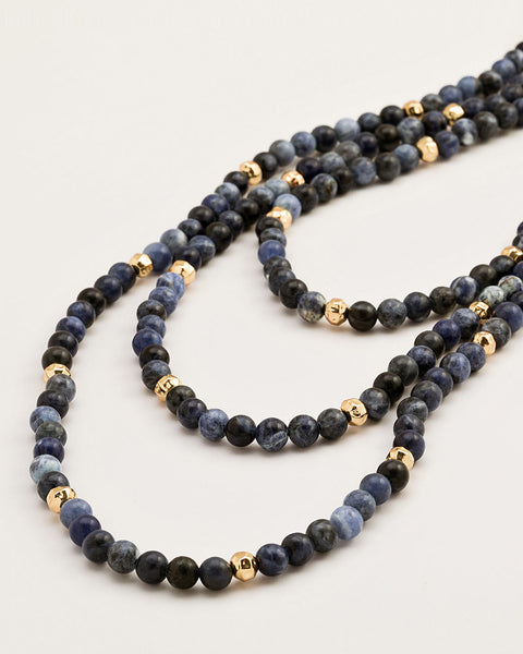 dakota wrap necklace beaded gold sodalite gorjana designer 