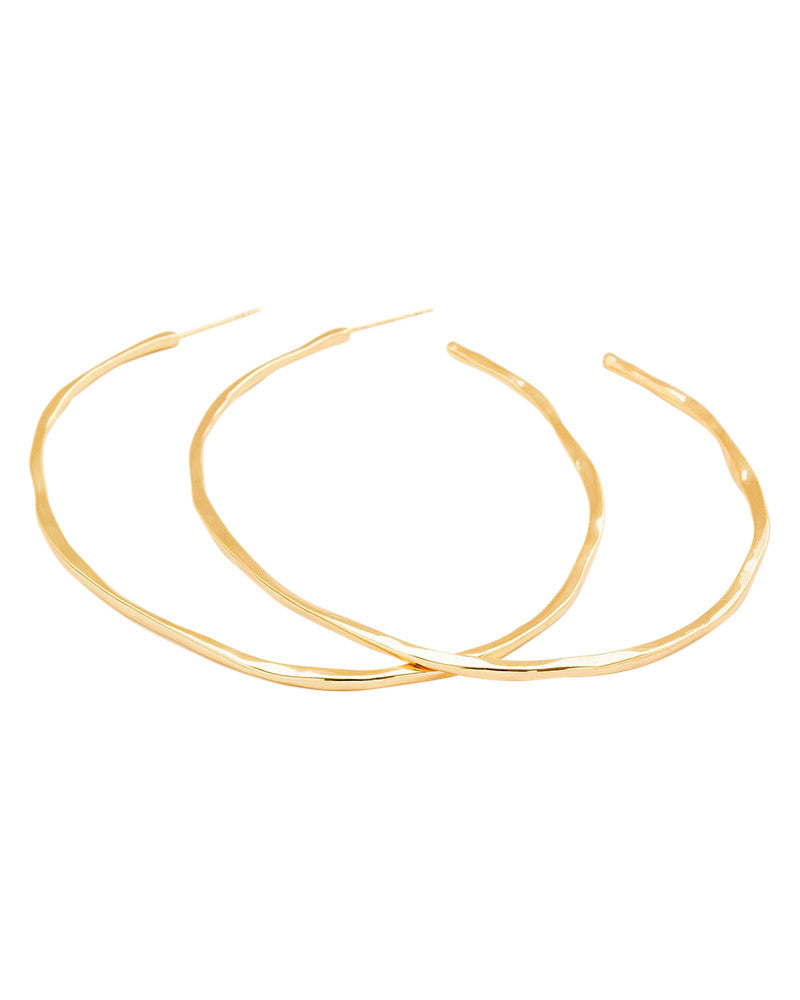 gorjana laurel hoop earrings in gold