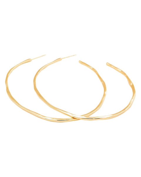 gorjana laurel hoop earrings in gold