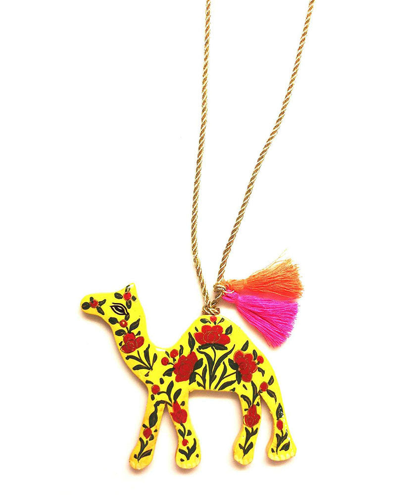 Gunner and Lux Mama Camel Hand-Painted Necklace