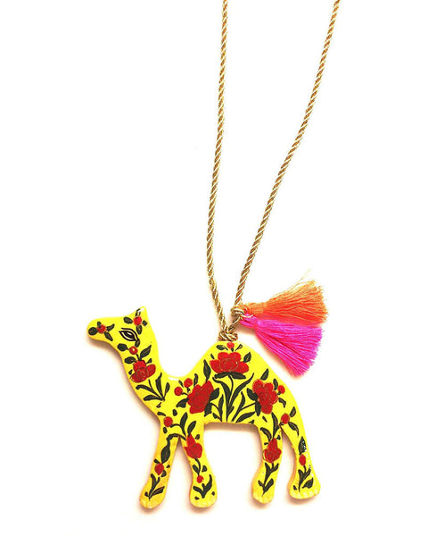 Gunner and Lux Mama Camel Hand-Painted Necklace