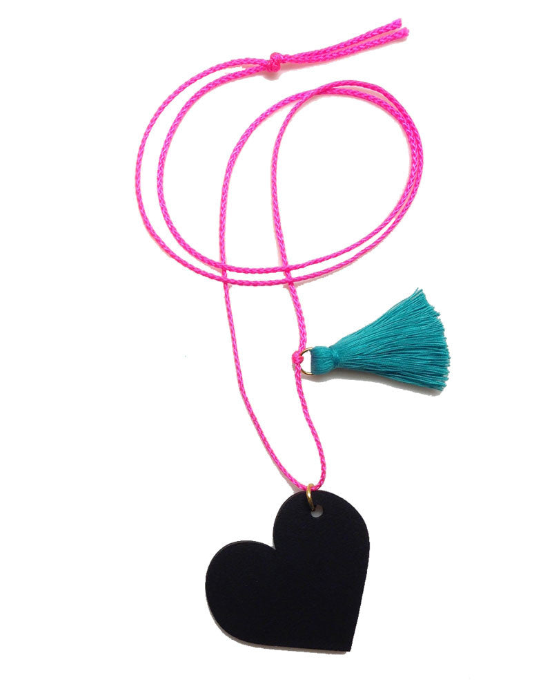 Gunner and Lux Chalkboard Heart Necklace