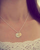jenny present® | Two Tone Hammered Pendant Personalized Necklace
