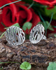 custom initial earrings silver