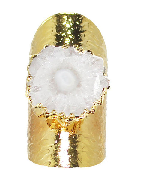 jaimie nicole gold solar quartz ring