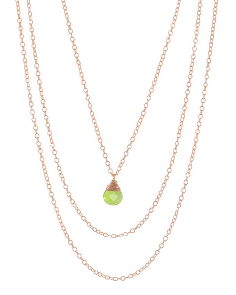 August Birthstone Necklace Peridot
