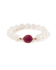 Jaimie Nicole | Mother of Pearl With Dyed Ruby Stone Bracelet