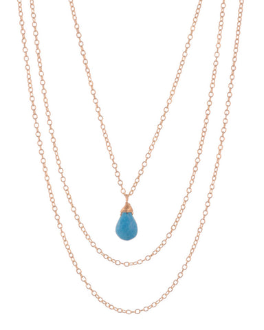 December Turquoise Birthstone necklace