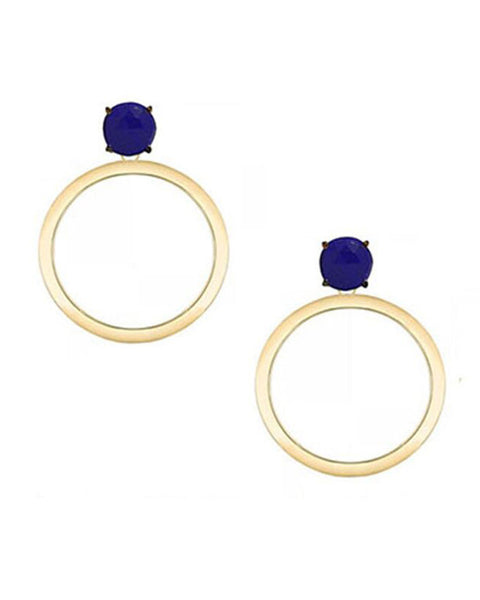 lapis gold circle hoop earrings jaimie nicole jewelry earrings