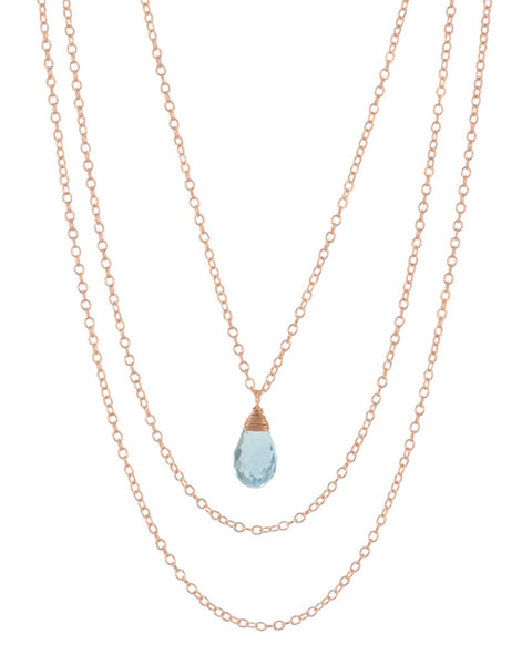 march birthstone necklace aquamarine
