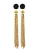 Jaimie Nicole | Onyx Gold Tassel Earrings