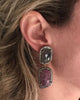 Jaimie Nicole | Pink Gray Pave Sapphire Earrings