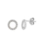 Jaimie Nicole | Silver Circle CZ Studs Earrings