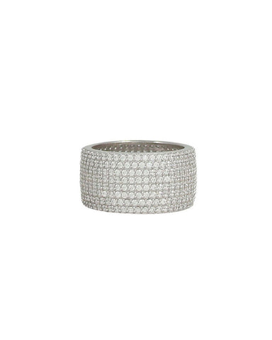 silver thick ring designer jaimie nicole band shiny stylish 