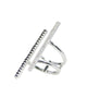 Jaimie Nicole | Silver Two Pave Bar Ring