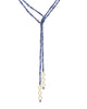 Jaimie Nicole | Sodalite Gold Circles Lariat Necklace