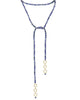 Jaimie Nicole | Sodalite Gold Circles Lariat Necklace