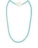 Jaimie Nicole | Turquoise Gold Circle CZ Asymmetric Necklace