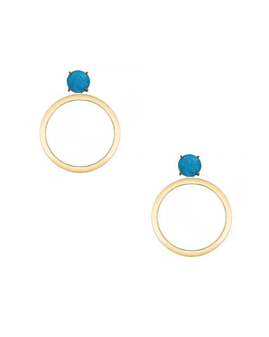 turquoise earrings designer jaimie nicole hoops gold 