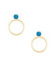 Jaimie Nicole | Turquoise & Gold Circle Hoop Earrings